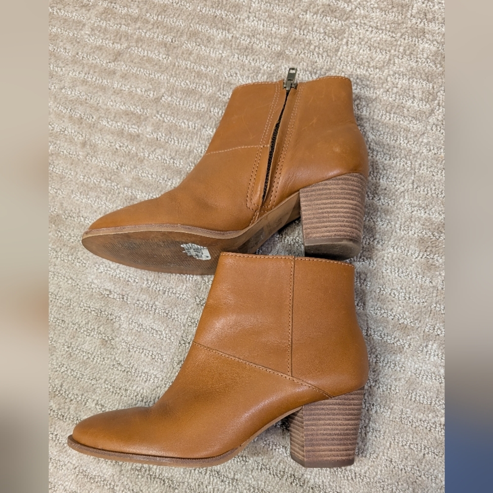 Madewell Rosie Leather Ankle Boot In English Saddle Size 6.5 - Picture 7 of 7